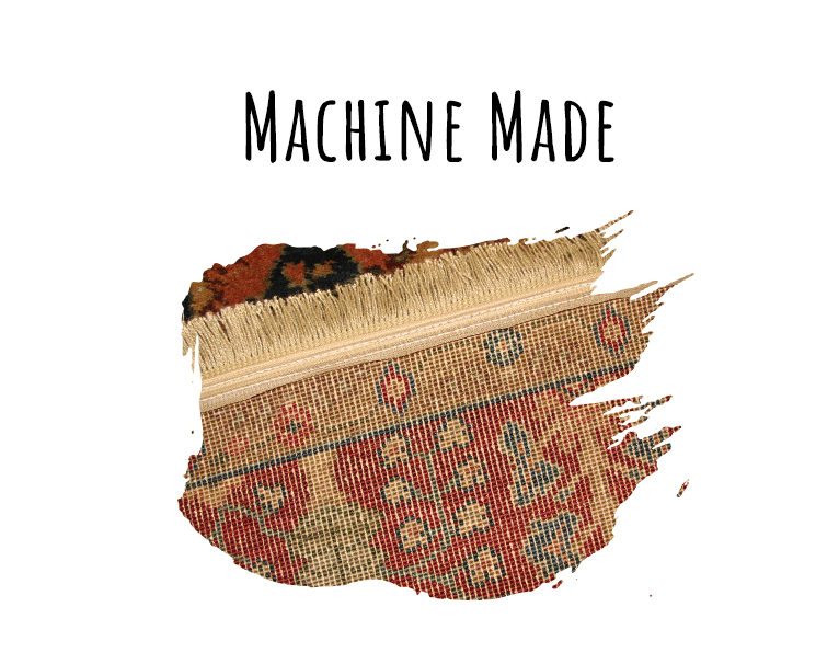 Rug weaving style - machine-made weave